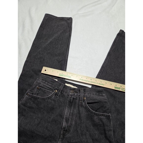 Levis Pants Women 24 Black Denim Jeans Premium Dad Jean Big E Cotton 24x30 - Picture 11 of 14
